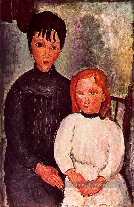 deux filles 1918 Amedeo Modigliani Peintures à l'huile